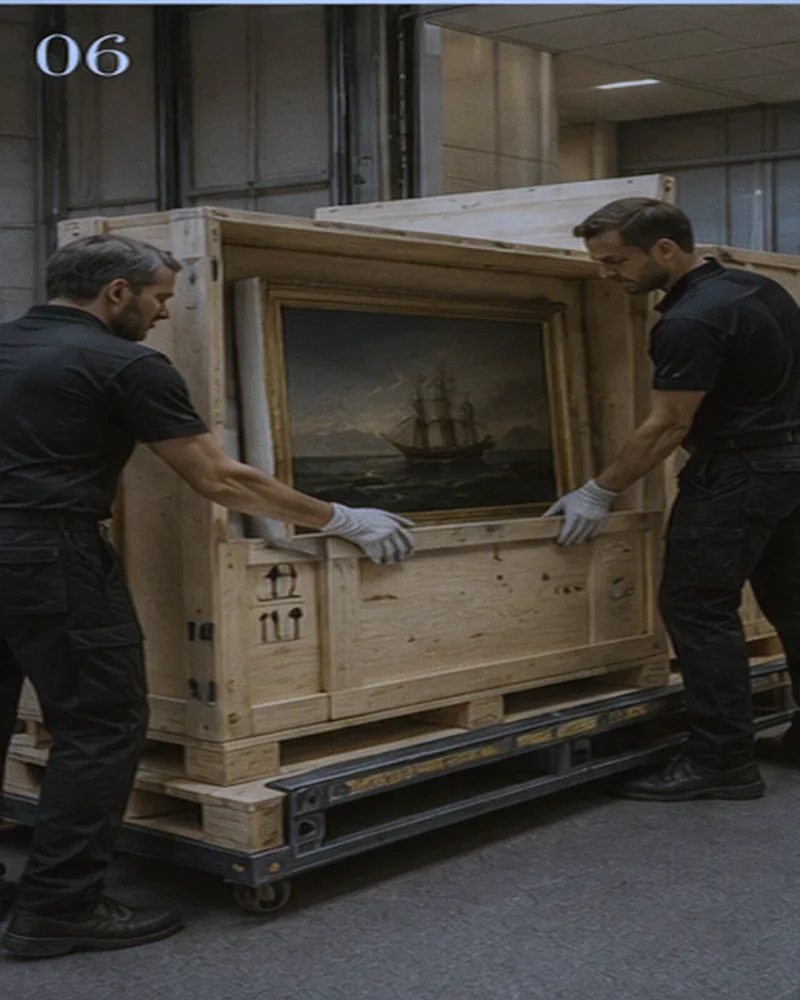 Transport spécialisé d'une œuvre d'art