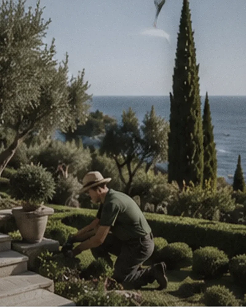Garden and grounds of a Mediterranean residence
