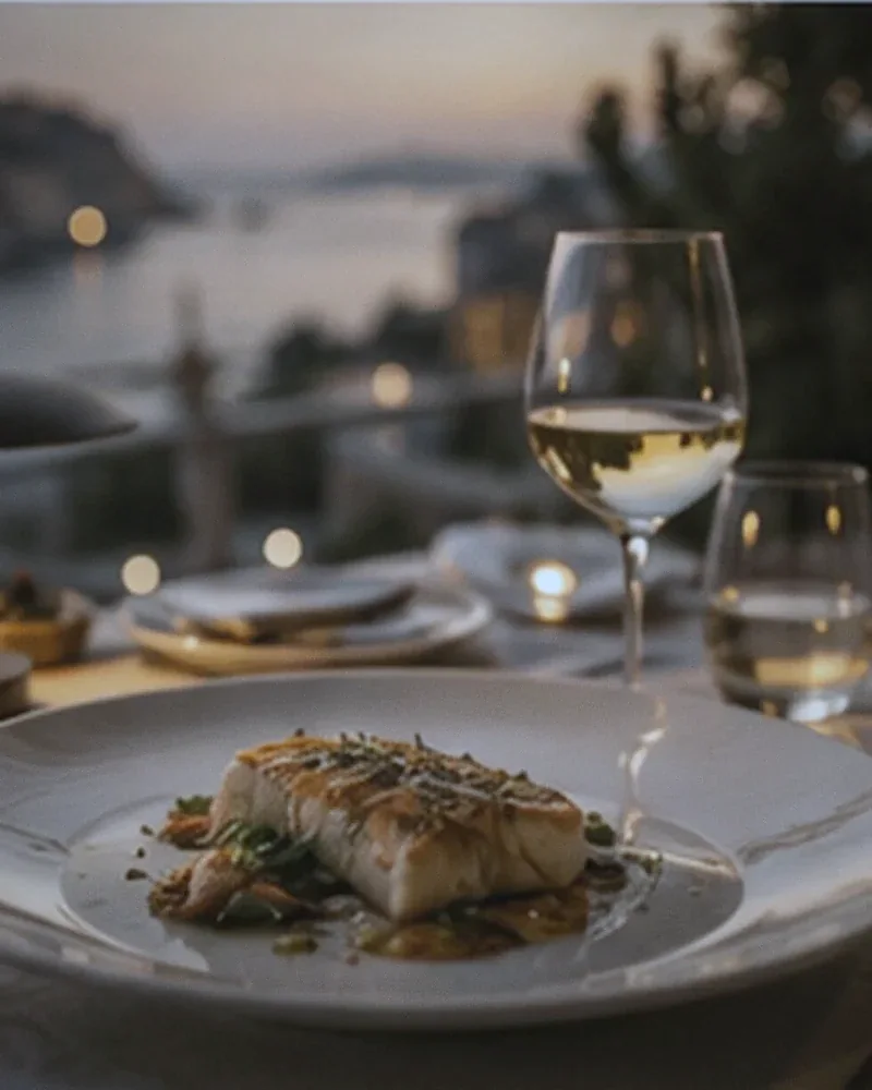 Mesa reservada en restaurante de destino